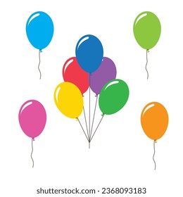 Colourful Party Baloons vector art