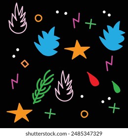 Colourful Pattern, T-shirt Design, Shapes