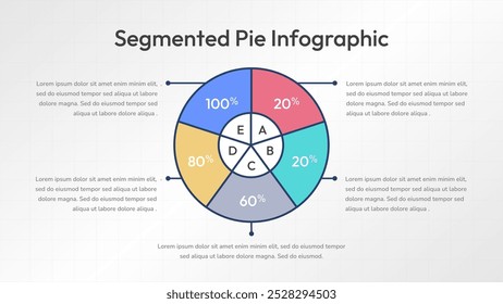 Colourful Pie Chart Infographic Template for Business and Other Purposes