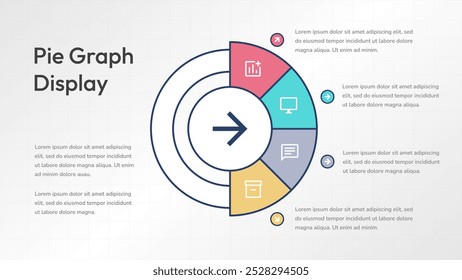 Modelo de Infográfico de Gráfico de Pizza Colorido para Negócios e Outros Fins