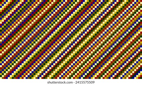 colourful pixel art with different lines