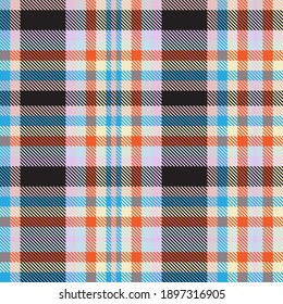 Colourful Plaid textured seamless pattern for fashion textiles and graphics