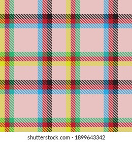 Colourful Plaid textured seamless pattern for fashion textiles and graphics