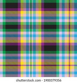 Colourful Plaid textured seamless pattern for fashion textiles and graphics