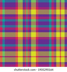 Colourful Plaid textured seamless pattern for fashion textiles and graphics