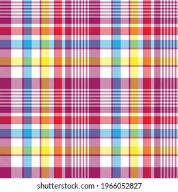 Colourful Plaid textured seamless pattern for fashion textiles and graphics