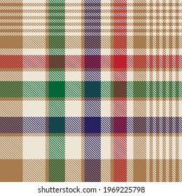 Colourful Plaid textured seamless pattern for fashion textiles and graphics