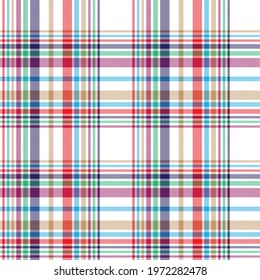 Colourful Plaid textured seamless pattern for fashion textiles and graphics