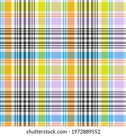Colourful Plaid textured seamless pattern for fashion textiles and graphics