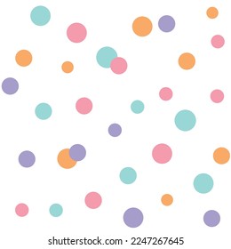 COLOURFUL POLKA DOTS SEAMLESS PRINT PATTERN IN EDITABLE FILE