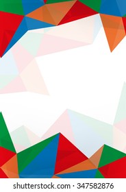 colourful polygon geometric abstract background with space for text vector