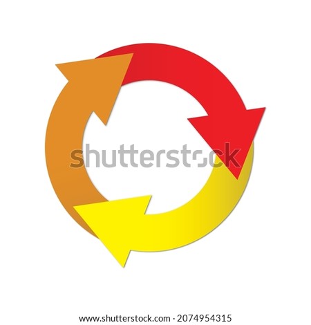 A Colourful Process Circular Arrow.Vector illustration. Icon.