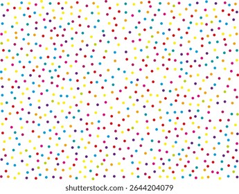 Colourful Random, chaotic polka dot, round glitter, confetti.. Bright background  for party invites, wedding, cards, phone Wallpapers. Vector illustration. Typographic design.