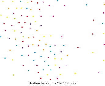 Colourful Random, chaotic polka dot, round glitter, confetti.. Bright background  for party invites, wedding, cards, phone Wallpapers. Vector illustration. Typographic design.