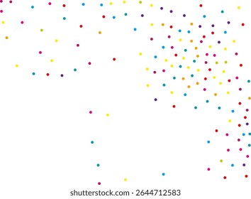 Colourful Random, chaotic polka dot, round glitter, confetti.. Bright background  for party invites, wedding, cards, phone Wallpapers. Vector illustration. Typographic design.