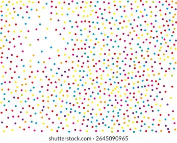 Colourful Random, chaotic polka dot, round glitter, confetti.. Bright background  for party invites, wedding, cards, phone Wallpapers. Vector illustration. Typographic design.
