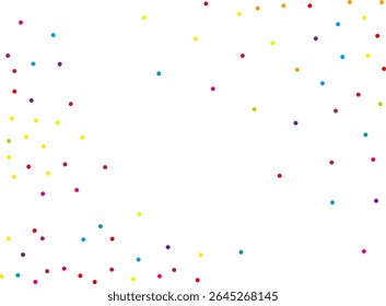 Colourful Random, chaotic polka dot, round glitter, confetti.. Bright background  for party invites, wedding, cards, phone Wallpapers. Vector illustration. Typographic design.