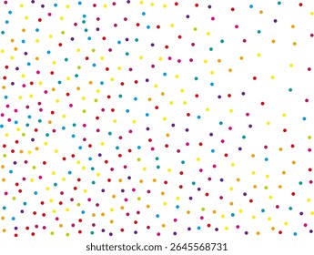 Colourful Random, chaotic polka dot, round glitter, confetti.. Bright background  for party invites, wedding, cards, phone Wallpapers. Vector illustration. Typographic design.