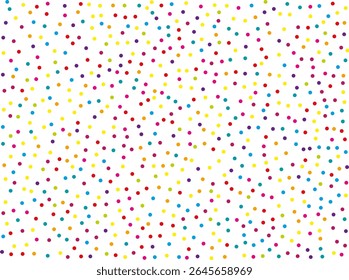 Colourful Random, chaotic polka dot, round glitter, confetti.. Bright background  for party invites, wedding, cards, phone Wallpapers. Vector illustration. Typographic design.
