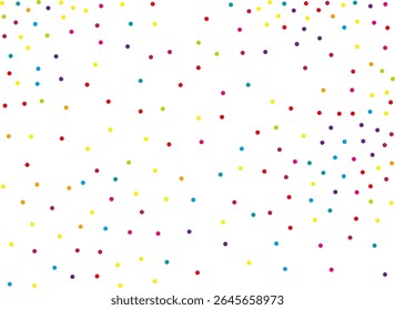 Colourful Random, chaotic polka dot, round glitter, confetti.. Bright background  for party invites, wedding, cards, phone Wallpapers. Vector illustration. Typographic design.