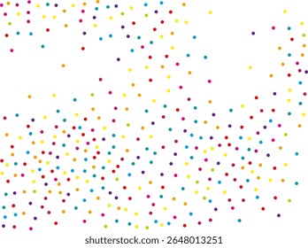 Colourful Random, chaotic polka dot, round glitter, confetti.. Bright background  for party invites, wedding, cards, phone Wallpapers. Vector illustration. Typographic design.