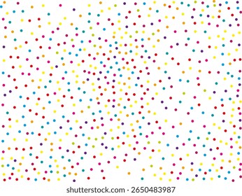 Colourful Random, chaotic polka dot, round glitter, confetti.. Bright background  for party invites, wedding, cards, phone Wallpapers. Vector illustration. Typographic design.