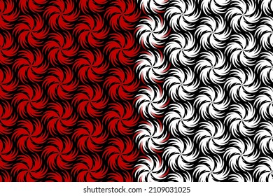 colourful  red and white pattern of traditional batik ethnic  sakura flowers for wallpaper background ads sticker or clothing
