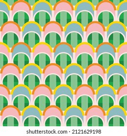 Colourful Retro Geometric seamless pattern vector EPS10 ,Design for fashion , fabric, textile, wallpaper, cover, web , wrapping and all prints
