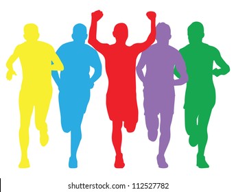 colourful runners