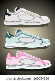 colourful running shoes