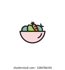 colourful salad logo design