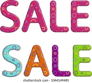 Colourful Sale text