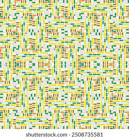 Colourful Seamless Geometric Pattern for Stylish Wallpaper, Modern Fabric, and Artistic Prints Featuring Abstract Motifs and Symmetrical Designs Ideal for Decorative Use