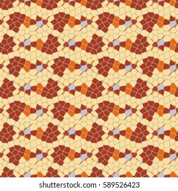 Colourful seamless ornamental background made of mosaic. New texture for design work