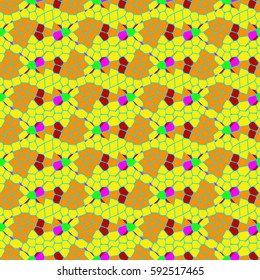 Colourful seamless ornamental background made of mosaic. New texture for design work