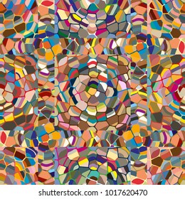 Colourful seamless ornamental rose background made of mosaic. New texture for design work