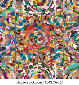 Colourful seamless ornamental rose background made of mosaic. New texture for design work