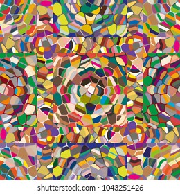 Colourful seamless ornamental rose background made of mosaic. New texture for design work