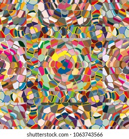 Colourful seamless ornamental rose background made of mosaic. New texture for design work