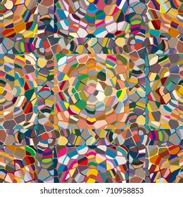 Colourful seamless ornamental rose background made of mosaic. New texture for design work