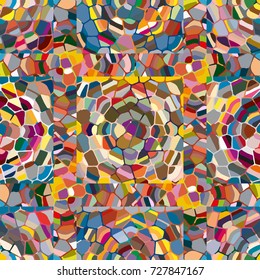 Colourful seamless ornamental rose background made of mosaic. New texture for design work