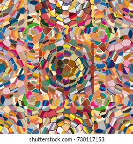 Colourful seamless ornamental rose background made of mosaic. New texture for design work