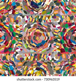 Colourful seamless ornamental rose background made of mosaic. New texture for design work
