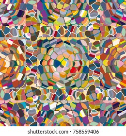 Colourful seamless ornamental rose background made of mosaic. New texture for design work