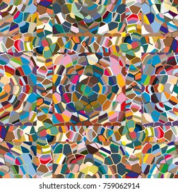 Colourful seamless ornamental rose background made of mosaic. New texture for design work