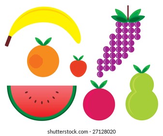 Colourful selection of fruit