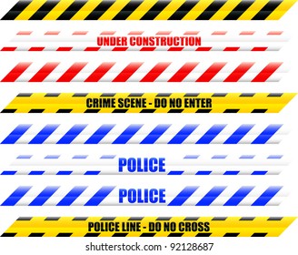 A Colourful Selection of Seamless Vector Warning Tape