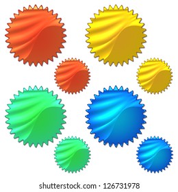 Colourful set of hologram stikers, vector illustration