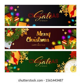 Colourful set of illustrations with style decoration. Christmas. Abstract design background. Vector illustration. Holiday concept for invitations, signs, announcements