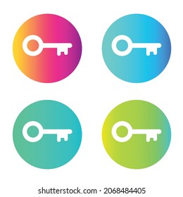 Colourful set of keys, icon, vector.